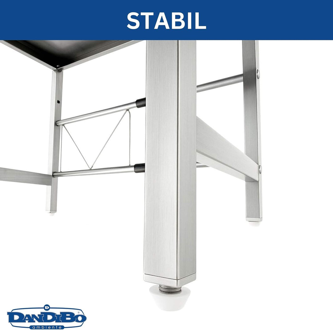 DanDiBo Verstellbares Mikrowellenregal Edelstahl 3 Stufig 40-64 cm Mikrowellen Regal 96686 Stehend M