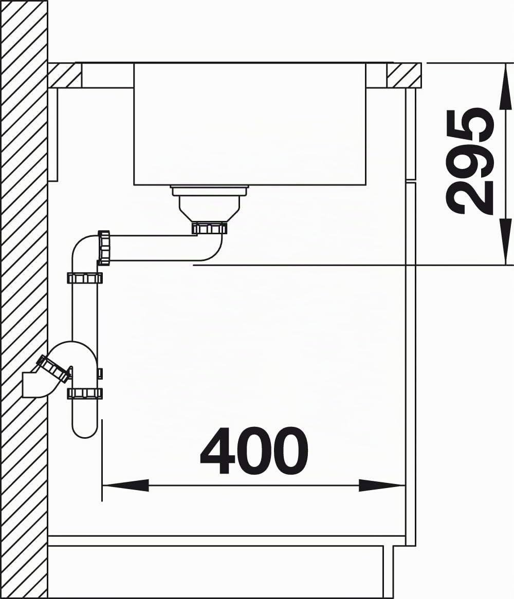 BLANCO DIVON II 45 S-IF | Edelstahl | Einbauart: Einbau von Oben & Flächenbündig | Hauptbecken recht
