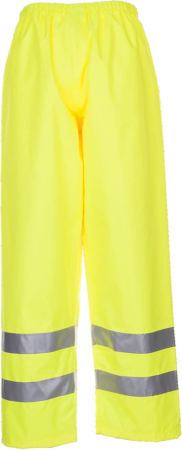 Planam Warnschutz/Wetterschutz Herren Regenhose Uni Orange Modell 2064 / Uni Gelb 2065, Gelb