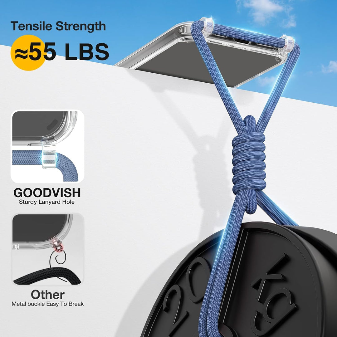 GOODVISH Handykette für iPhone 16 Hülle mit Band (6.1") | Kameraschutz und Bildschirmschutz | | Neck
