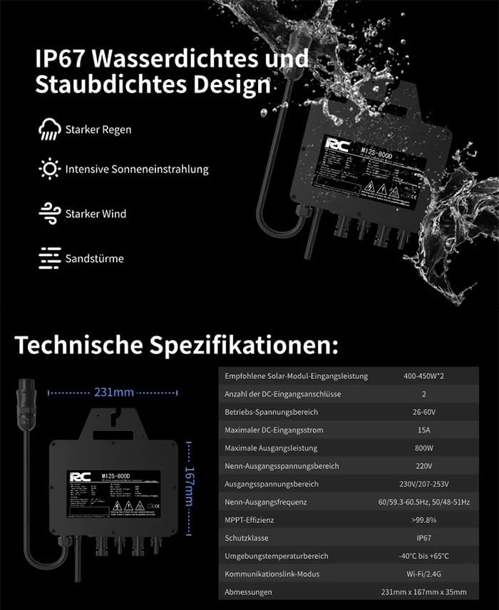 Balkonkraftwerk 800W Flexibles Set | 4x 200W Flexible Solarmodule