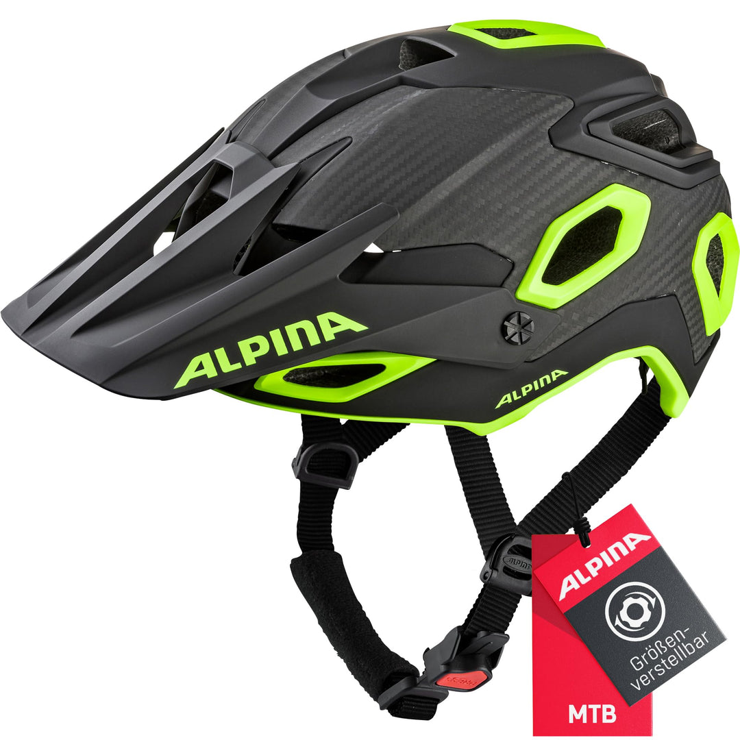 ALPINA ROOTAGE - Extrem Robuster, Carbonfaser-Verstärkter Enduro & Trail Fahrradhelm Mit Kühlenden P