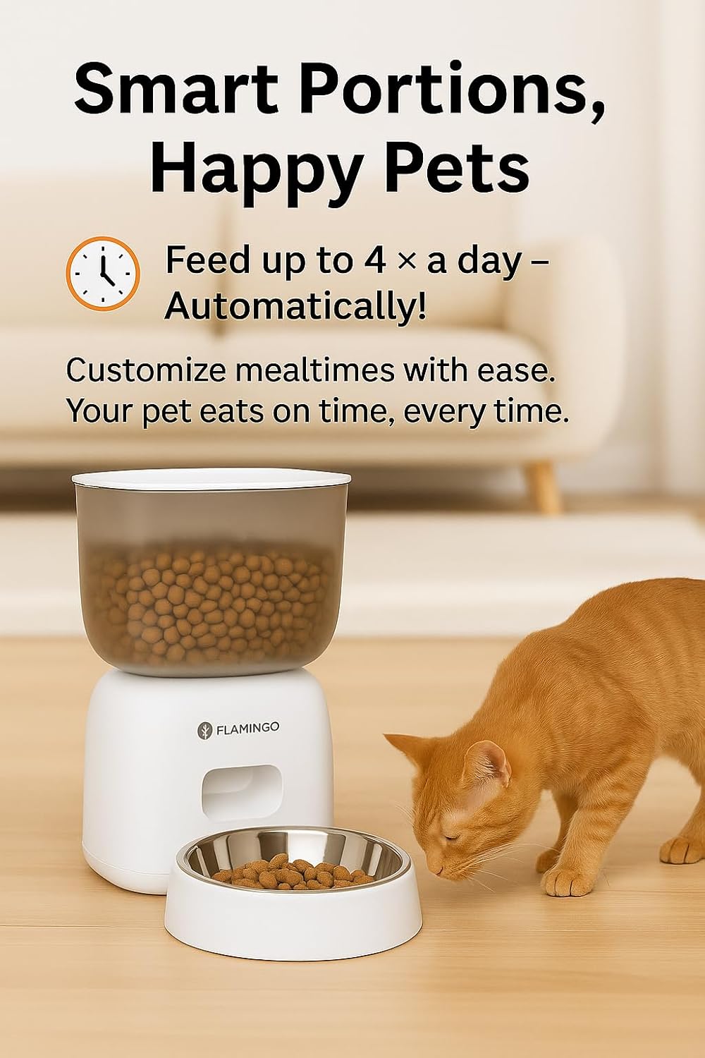 Futterautomat Katze - Futterautomat Hund - Futterautomat Katze Nassfutter - 3L Kapazität mit Timer u