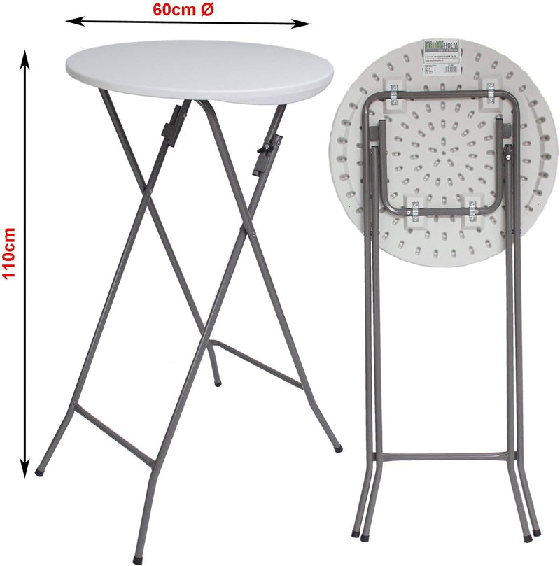 Partytisch mit Husse Bistrotisch Stehtisch Klapptisch Biertisch anthrazit grau Ø 60cm / Höhe ca.110