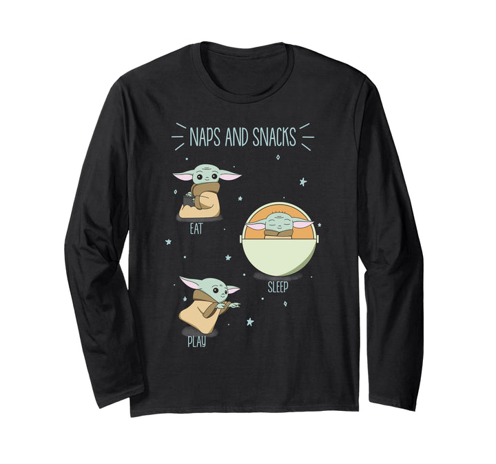 Star Wars Der Mandalorianer The Child Nickerchen & Snacks Langarmshirt