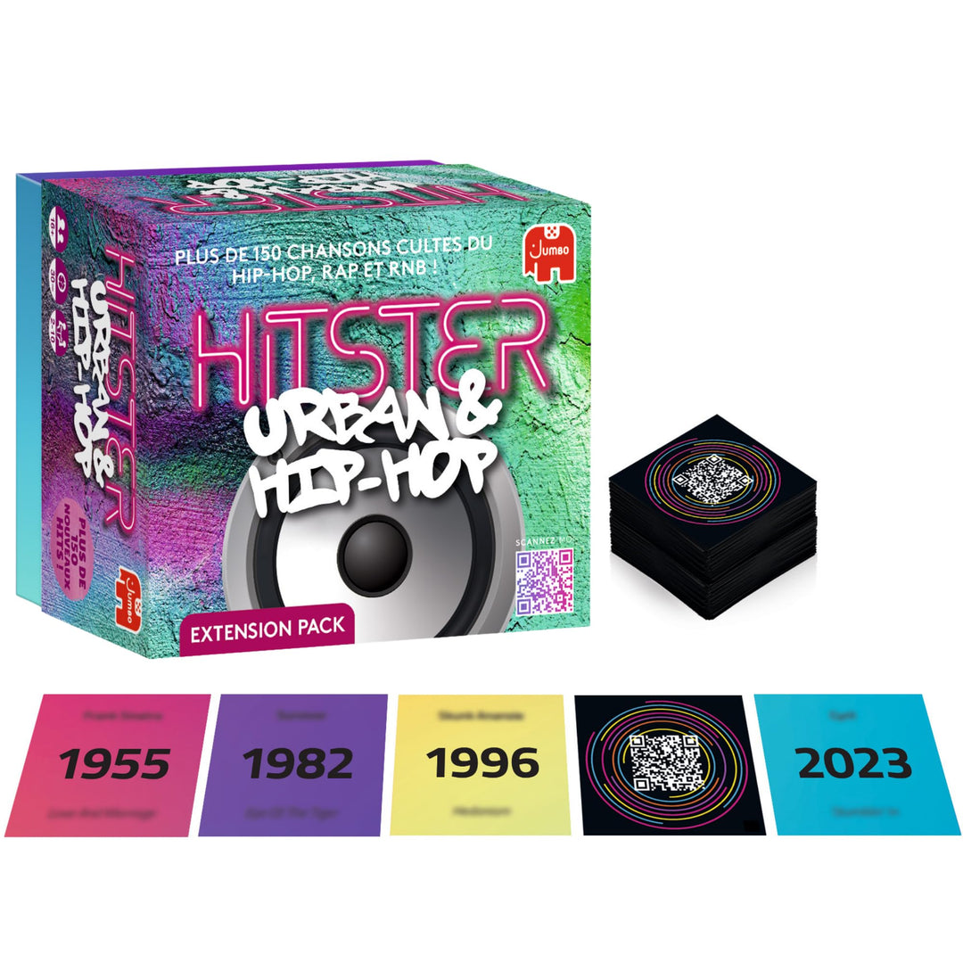 Hitster Erweiterung Urban &amp; Hip-Hop – Gesellschaftsspiel und musikalische Stimmung – Spiel für Erwac