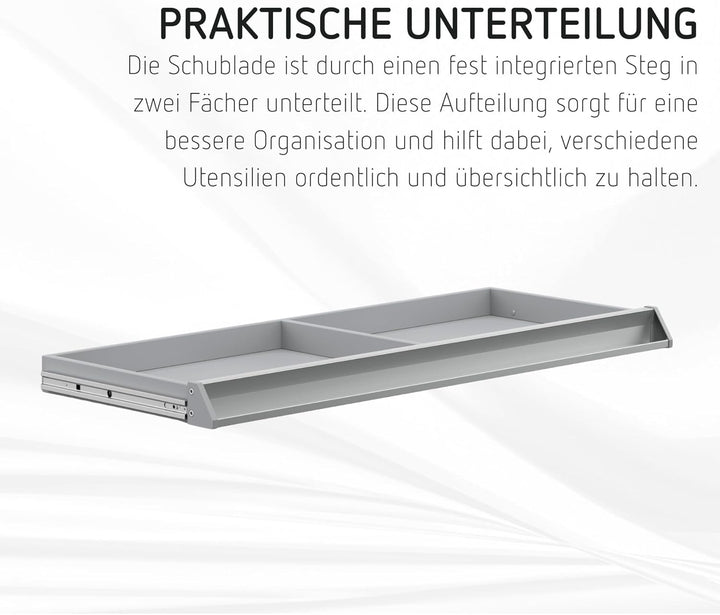 moll Joker Schublade, Kinderschreibtisch Erweiterung für zusätzlichen Stauraum, alufarben, 94,5cm x