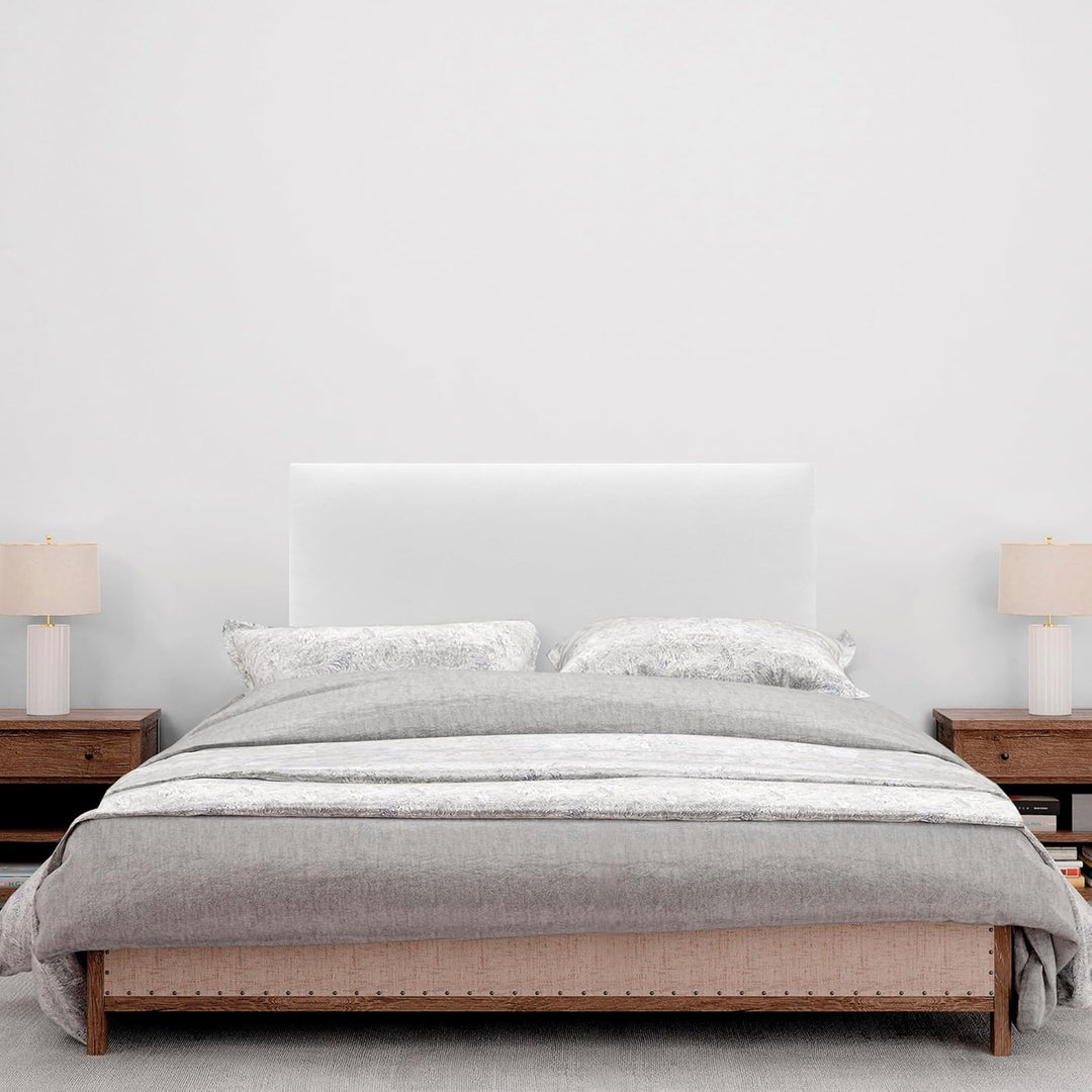 DHOME Kopfteil aus Kunstleder oder Stoff AQUALINE Glattes gepolstertes Kopfteil Luxusbett Kopfteil (