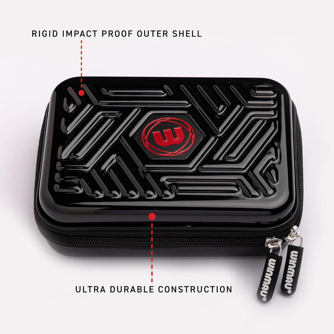 WINMAU Armor G2 Darts Geldbörse - Schwarzes Darts-Etui für komplett montierte Dart und Zubehör - Sto