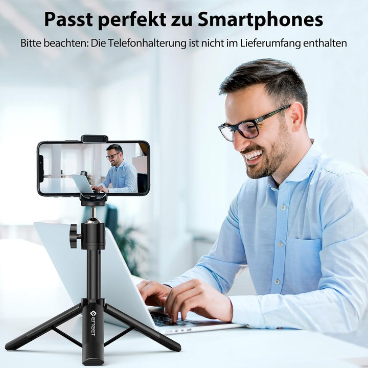EMEET Stativ - TD303 Tripod für EMEET Webcam, Versenkbare Stative 14.5cm -31.8cm, mit 1/4 Zoll Schra