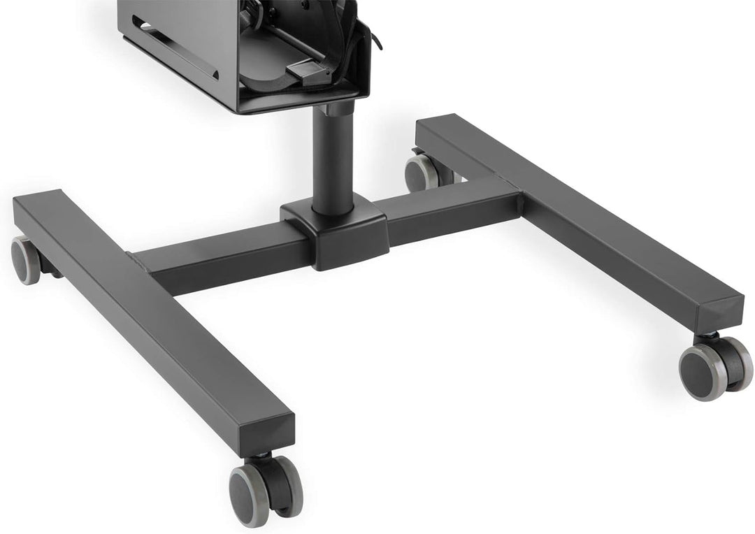 DIGITUS mobiler Steh-Arbeitsplatz – Monitor-Halterung, Tastaturablage und PC-Halterung – Flexible Hö