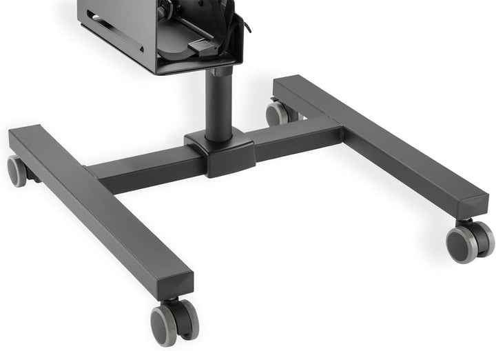 DIGITUS mobiler Steh-Arbeitsplatz – Monitor-Halterung, Tastaturablage und PC-Halterung – Flexible Hö