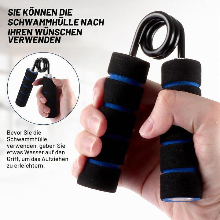 JMIATRY 6 Stück Handtrainer Fingertrainer, Griffkraft Trainer, 100-350LB Metall Grip Trainer für Mus