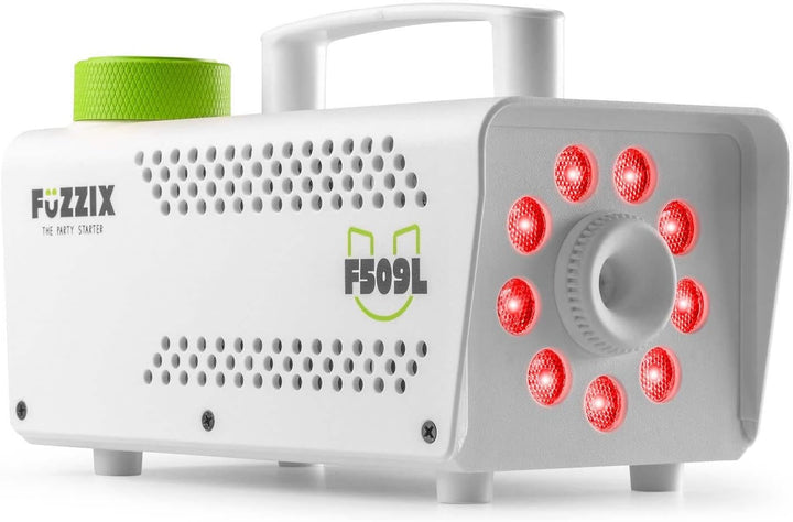 Fuzzix F509LW Nebelmaschine Mini mit LED Lichteffekt und 5 Liter Nebelfluid, 500 Watt mit Fernbedien
