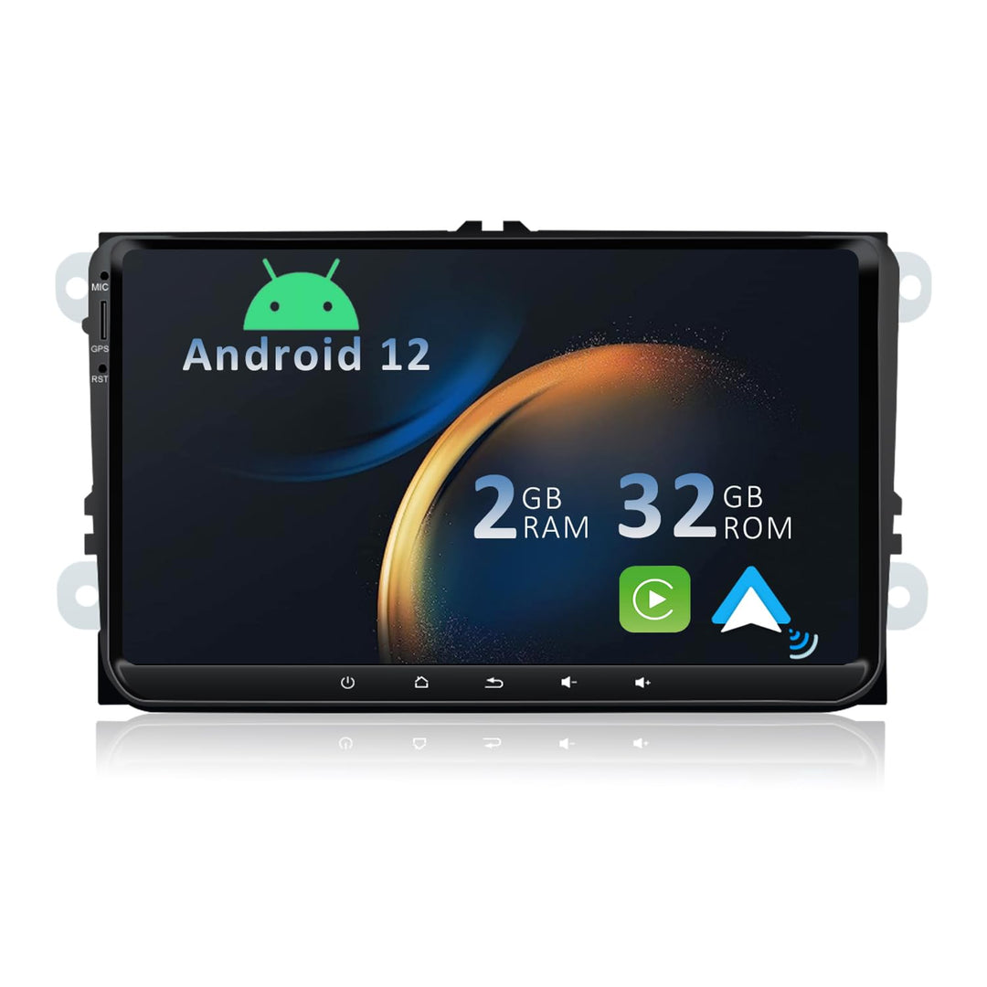 YUNTX Android 10.0 Autoradio Compatible Avec VW Passat/Golf/Skoda/Seat - GPS 2 Din - Caméra arrière