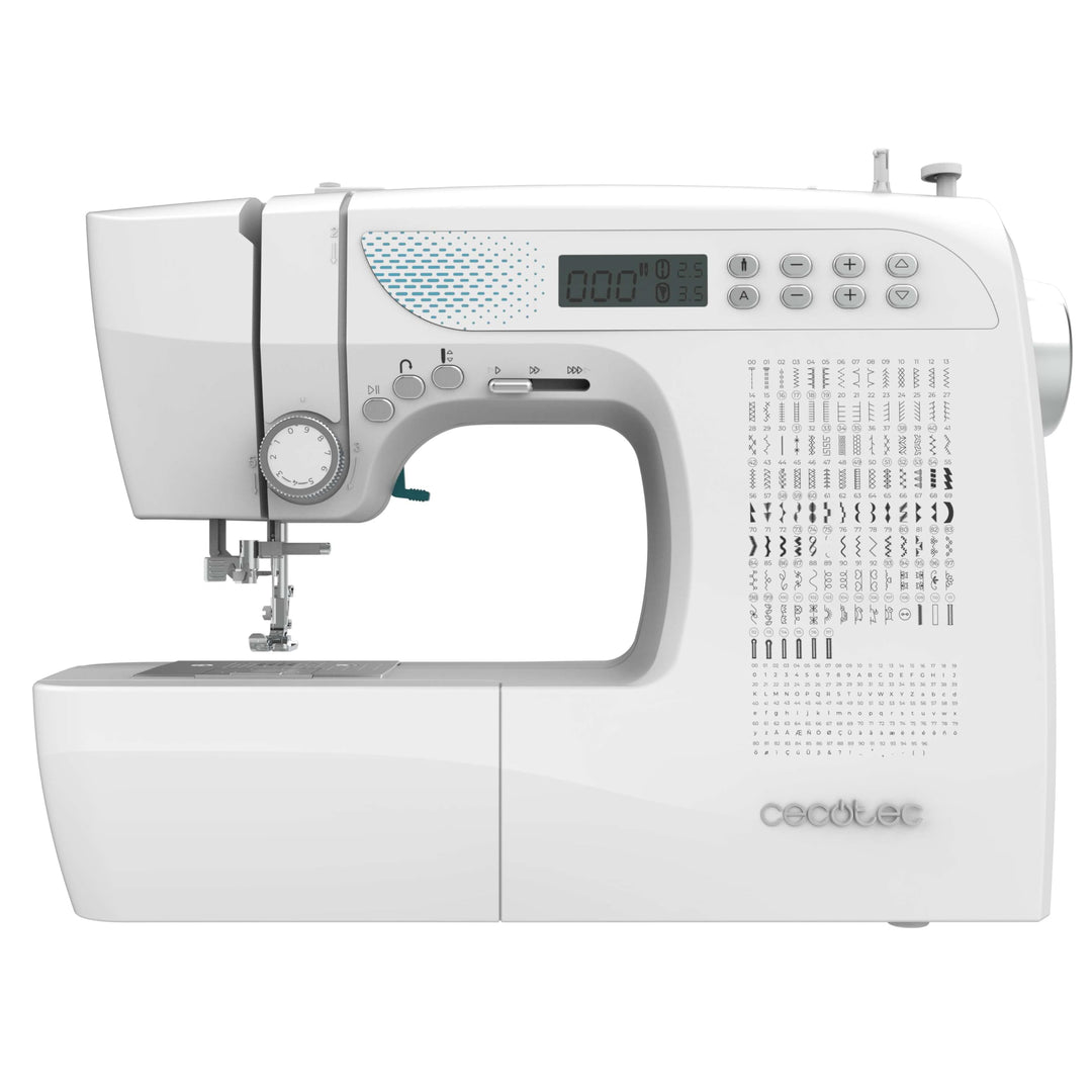 Cecotec Elektronische Nähmaschine - 215 Stiche - Expertenniveau - BelleCouture 21500. Digitalmotor,