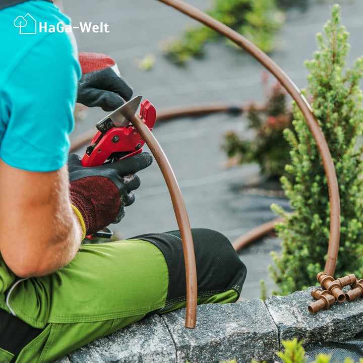 HaGa® Tropfschlauchset mit Druckkompensierung - Perlschlauch effektive Bewässerung - Tropfbewässerun