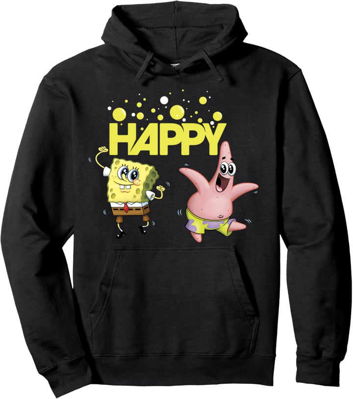 SpongeBob SquarePants Happy Dancing SpongeBob And Patrick Pullover Hoodie