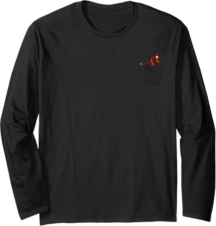 Disney Mulan Mushu And Cri-Kee Pocket Langarmshirt