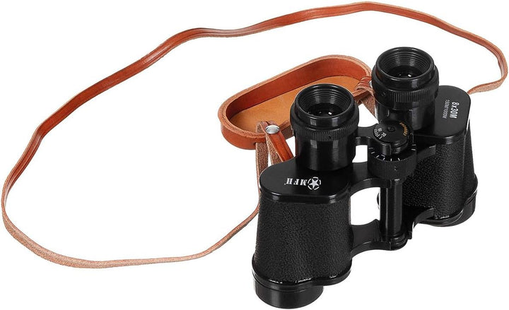 MFH Fernglas 8 x 30 schwarz mit Lederbehälter