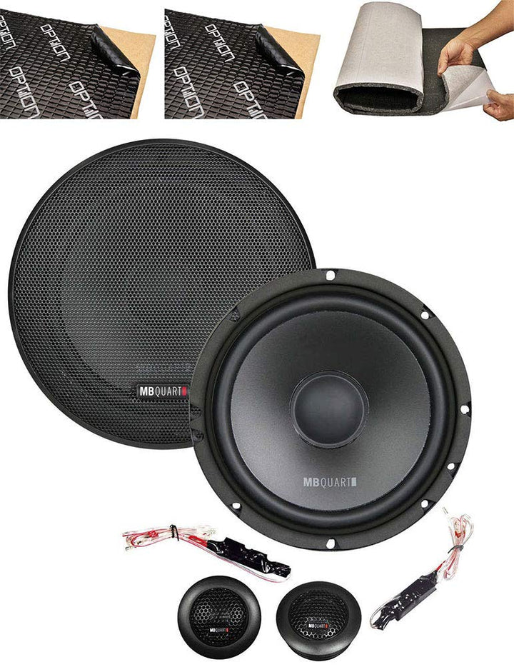 MB Quart QS165-2-Wege Auto Kompo Lautsprecher - 165mm Lautsprecher inklusive Türdämmung - 90 WRMS Be
