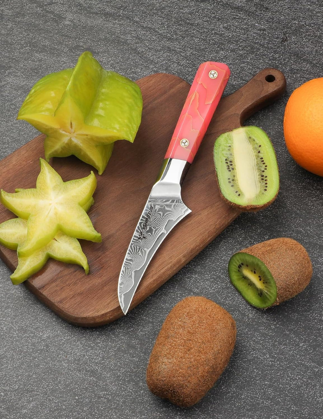 Vogelschnabel-Schälmesser 9 CM, professionelles Küchenschälmesser, ultrascharfer Damaszener Pulverst