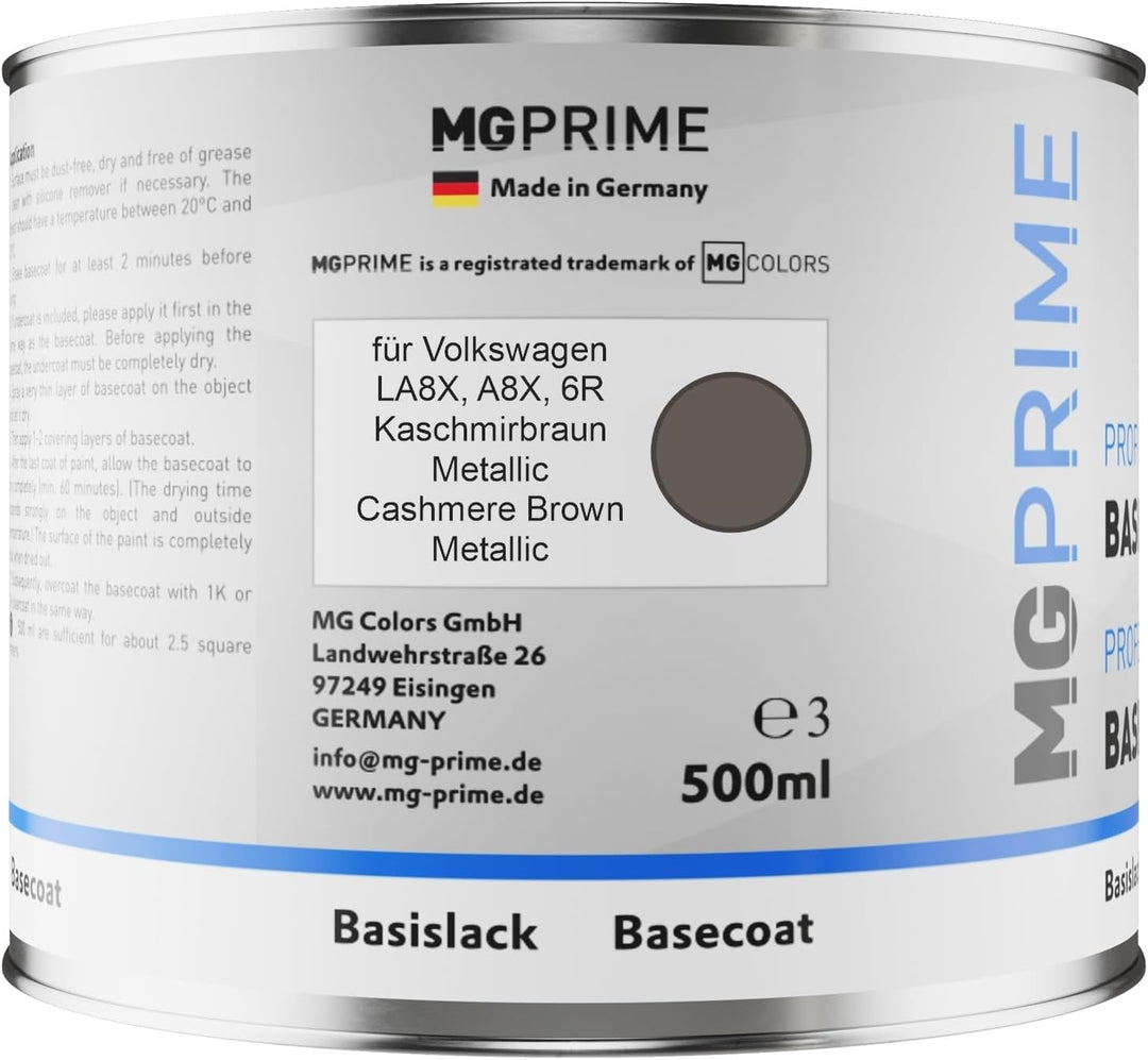 MG PRIME Autolack Set Dose spritzfertig für Volkswagen VW LA8X / A8X / 6R Kaschmirbraun Metallic/Cas