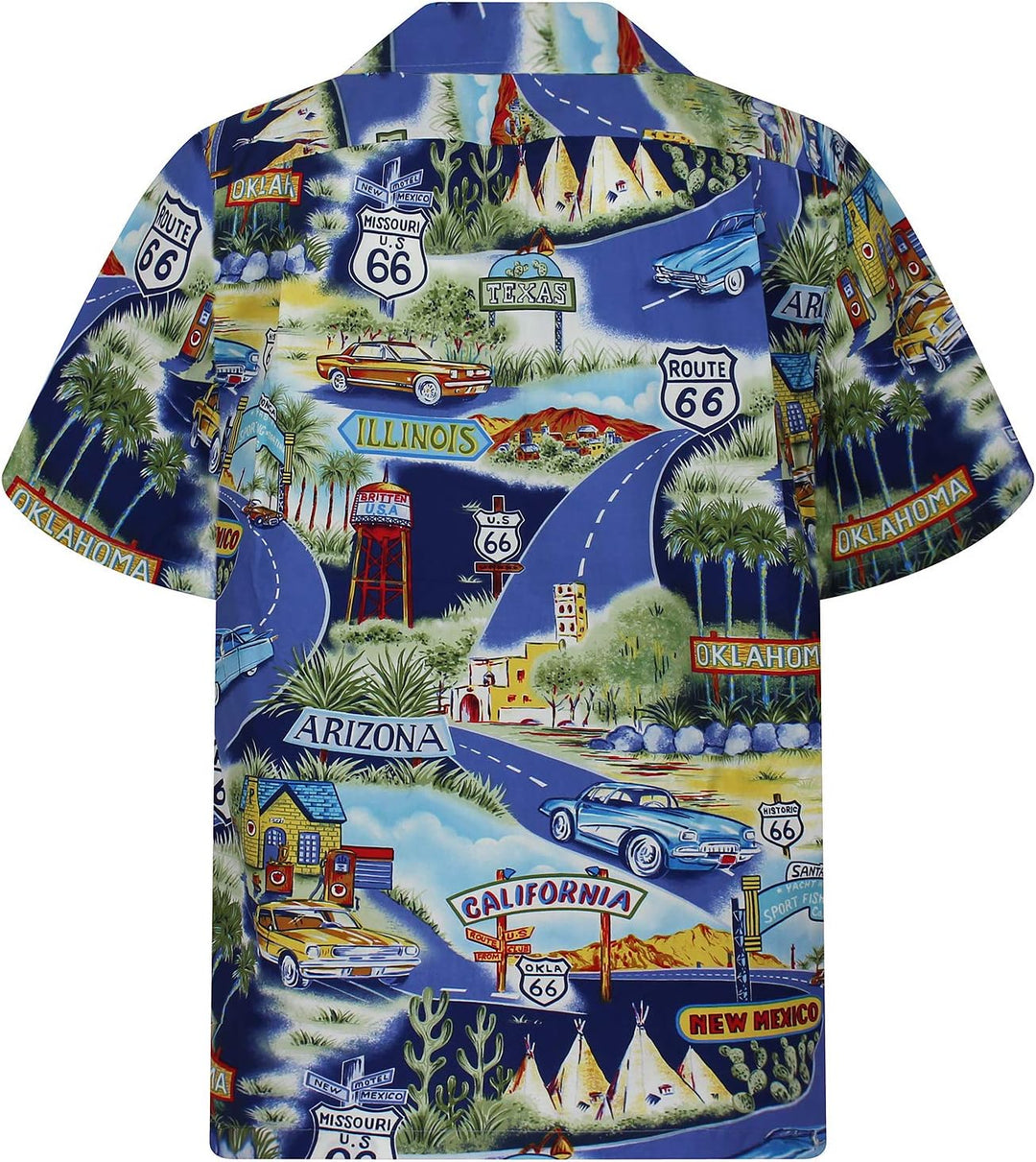 PLA Original Hawaiihemd Wide Road, Blau, M
