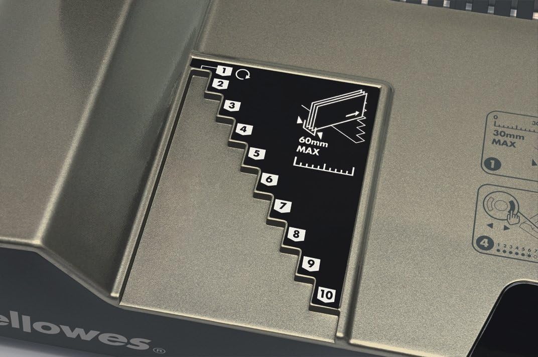 Fellowes 5642001 Büro Thermobindegerät Helios 60 platin/schwarz Single 600 Blatt, Single 600 Blatt