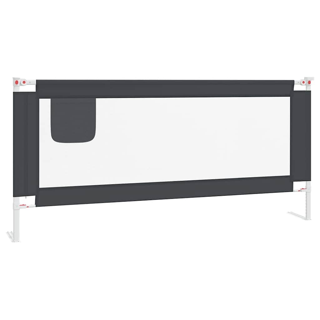 SMARTGROUPSTORE BD - BD Sicherheitsgeländer Kinderbett Dunkelgrau Stoff 200 x 25 cm