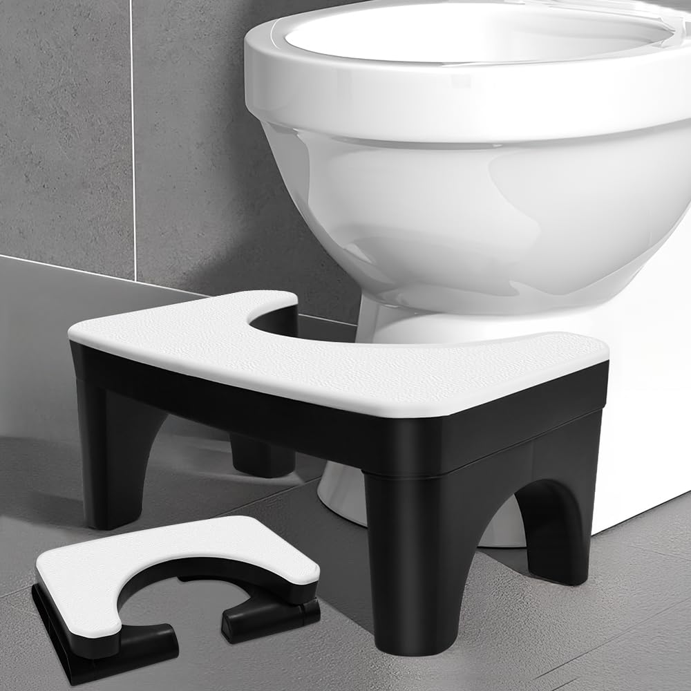Toilettenhocker Klappbar WC Hocker für Erwachsene&Kinder Abnehmbarer Klo Hocker mit 200kg Tragkraft
