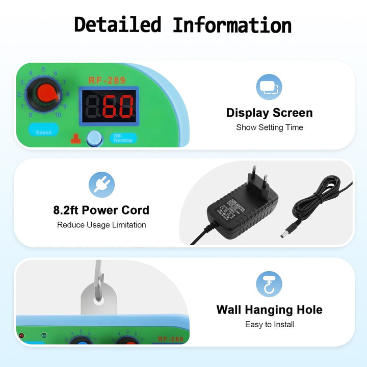 TESUGN Hängende elektrische Wiegensteuerung, Geräuscharm einstellbarem Elektrische Babyschaukel Baby