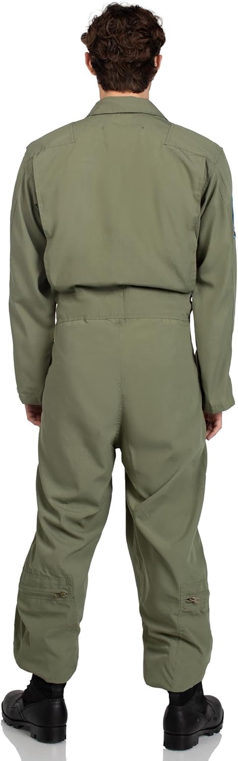 LEG AVENUE Herren Top Gun Flight Suit Costume Kost me in Erwachsenengr e, Khaki/Grün, XL EU XL Khaki