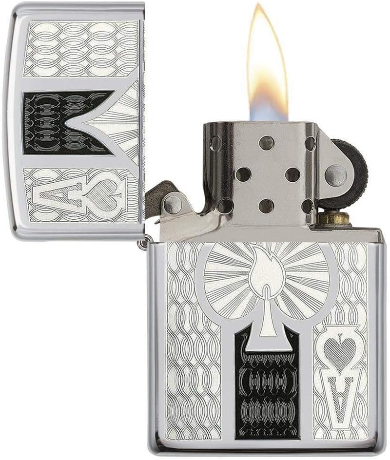 Zippo Feuerzeug 60001616 Anne Stokes Benzinfeuerzeug, Messing, high polish chrome, 1 x 3,5 x 5,5 cm