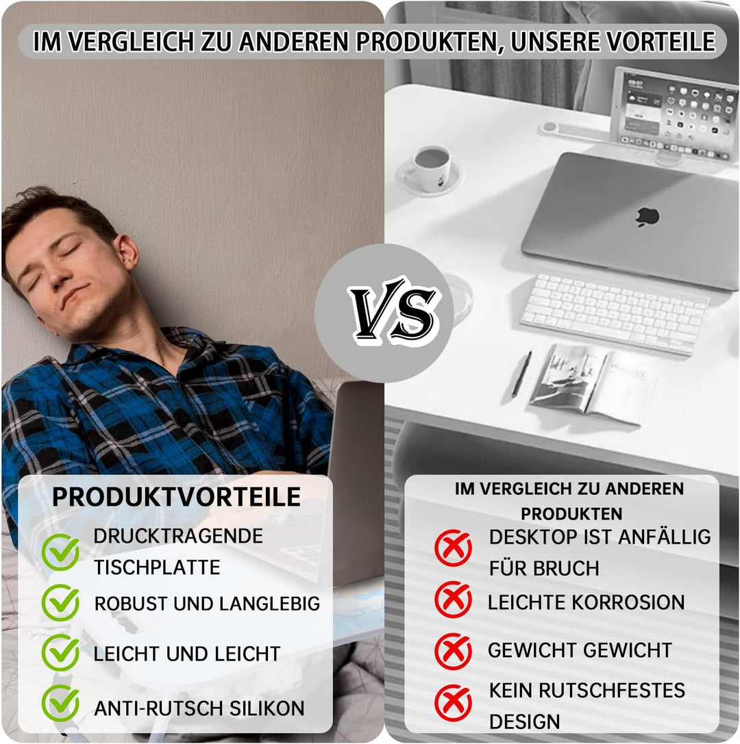 Laptop-Tisch Cartoon-Bilder,Tragbar Laptop Betttablett Tisch mit klappbaren Beinen & Getränkeschlitz