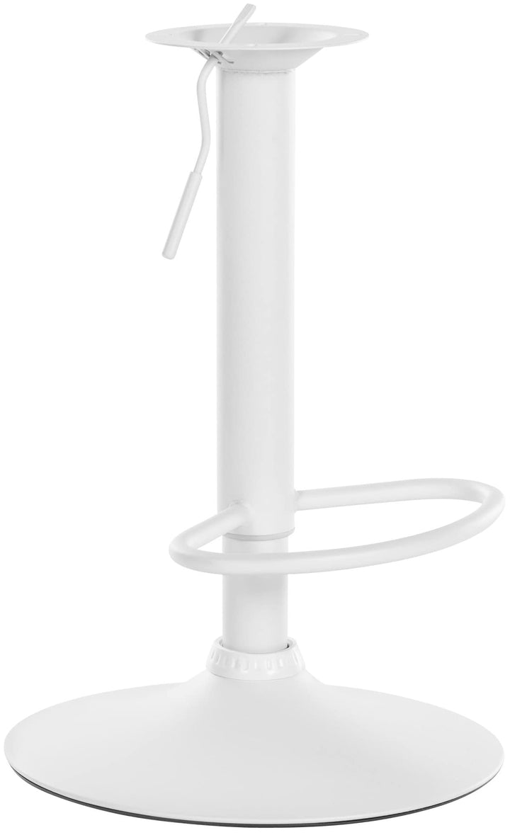 CLP Barhocker-Gestell I Höhenverstellbare Barstuhl-Säule I 10 X 10 cm Lochabstand, Farbe:weiss, Weis