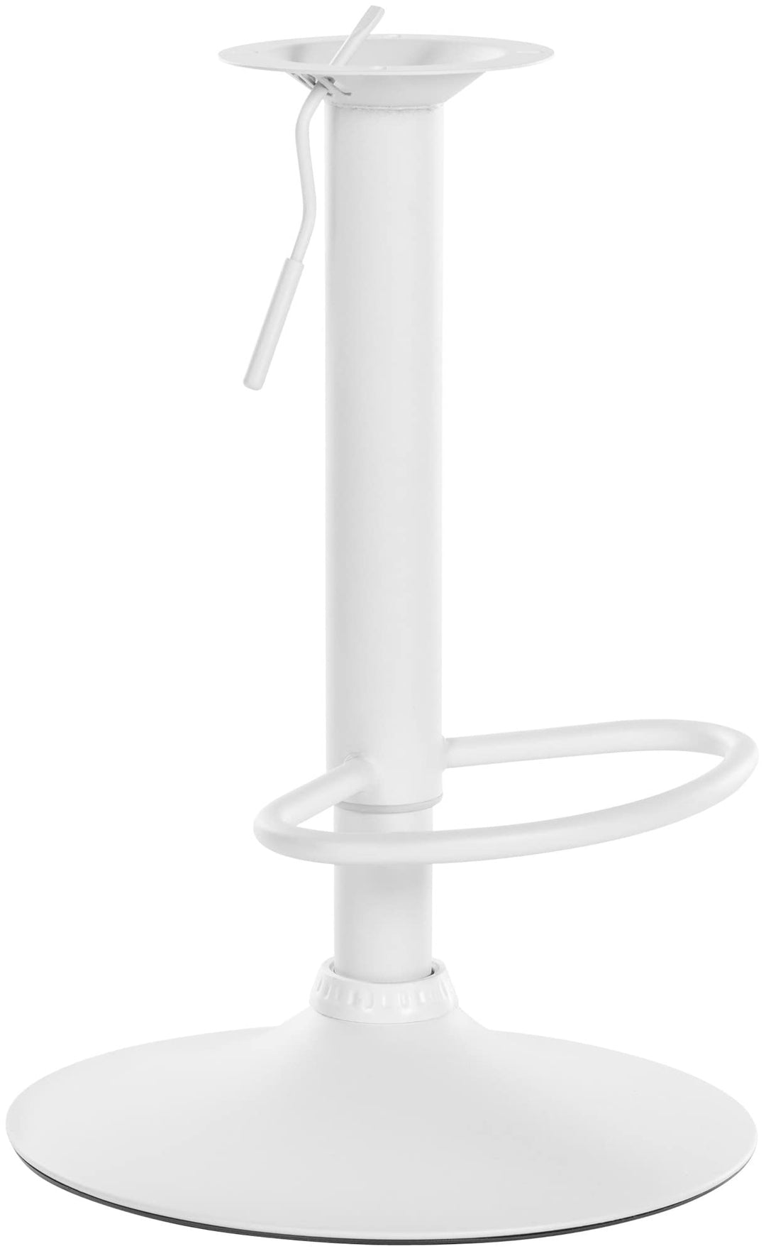 CLP Barhocker-Gestell I Höhenverstellbare Barstuhl-Säule I 8 X 8 cm Lochabstand, Farbe:weiss, Weiss
