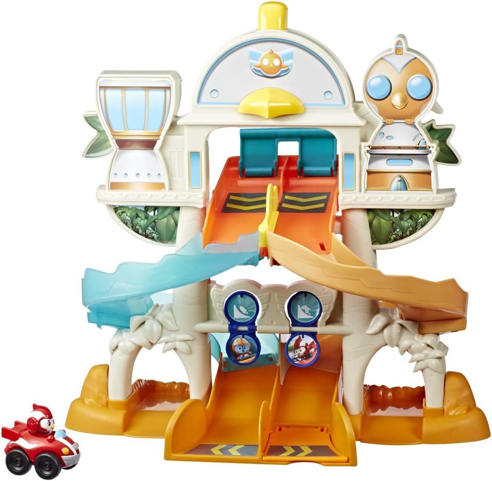 Hasbro Top Wing Turbo-Piste Spielset, enthält Sprungrampe und Starter für zwei Top Wing Flitzer, Spi