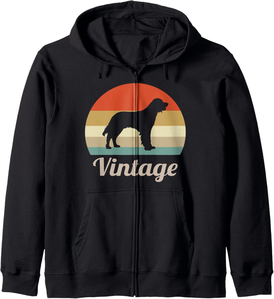 Deutsch Langhaar Jagdhund Vintage Retro Style Hunde Kapuzenjacke