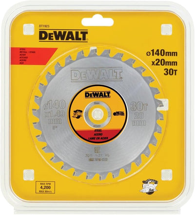 Dewalt DT1923-QZ Kreissaegeblatt 140/20 30TFZ, für Metall/Stahl