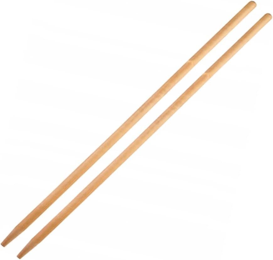 2 STK. Laubrechenstiel Holzstiel Holz 150 cm Besenstiel Gerätestiel ohne Gewinde (150 cm), 150 cm