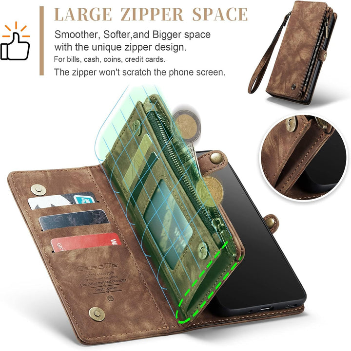 UFinetech 2-in-1 Samsung Galaxy S20 Plus Hülle Handy Tasche Leder TPU Flip Magnetisch Ständer Karten