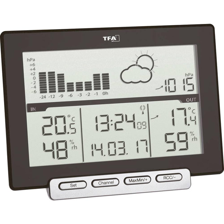 TFA Dostmann Meteo Sens Digitale Funk-Wetterstation, 35.1139.01, mit Thermo-Hygroaussensender, mit W