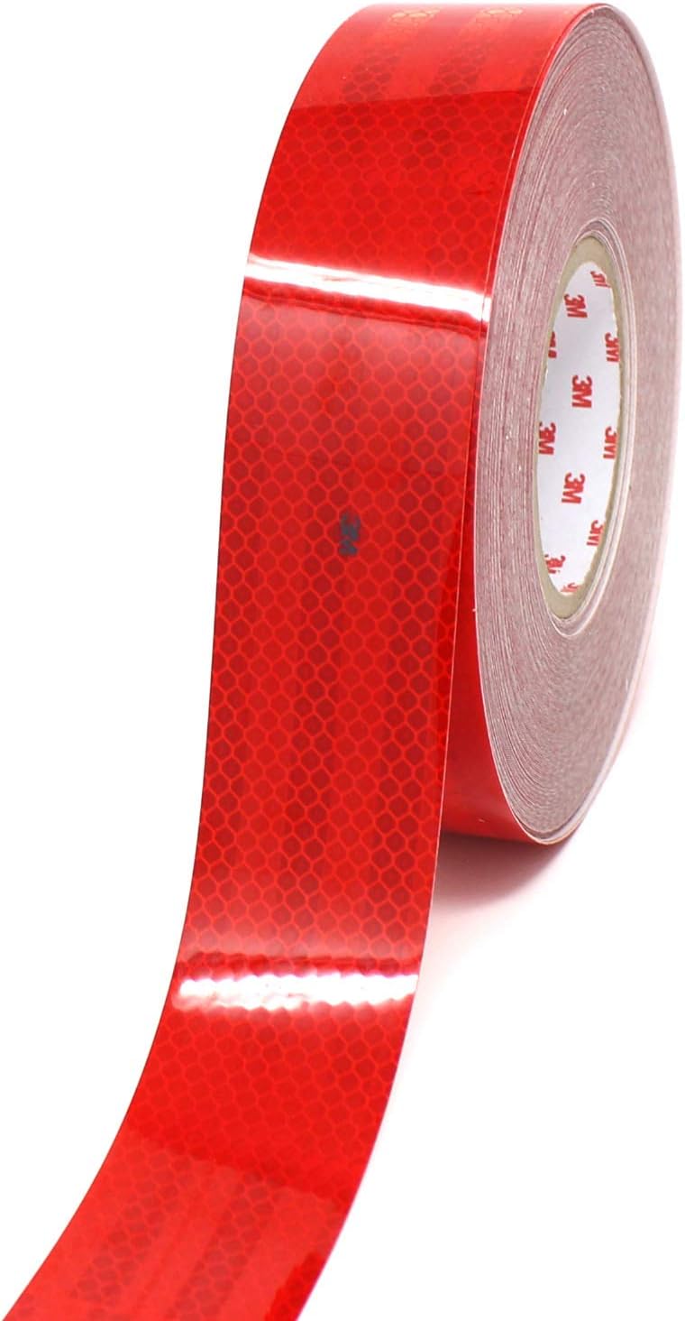 Finest Folia 3M Diamond Grade 983 Scotchlite Konturmarkierung 50mm Reflexfolie Reflexband (Rot-72, 8