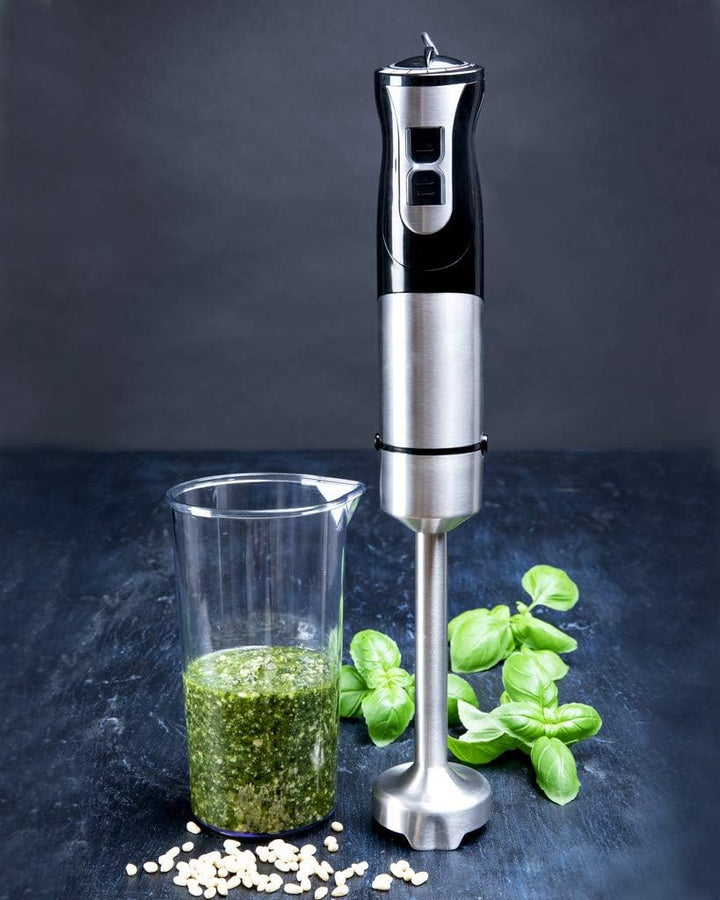 Gastronoma 18210001 – 1000 Watt Power Stabmixer-Set 3 in 1 Perfekt zum Mixen von Saucen und Suppen –