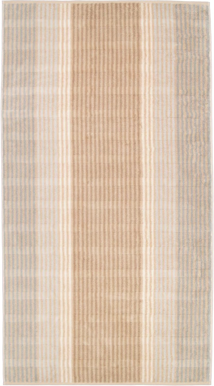 CAWÖ Home Handtücher Noblesse Cashmere Streifen 1056 Sand - 33 Duschtuch 80x150 cm, Duschtuch 80x150
