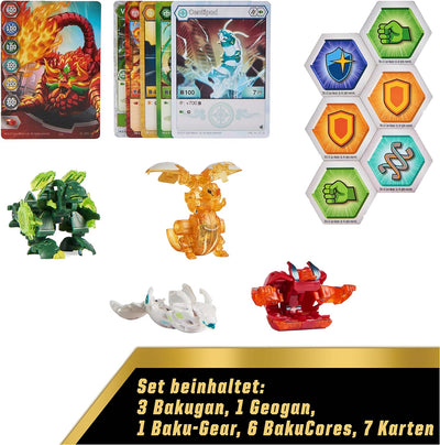 BAKUGAN 'Legends' 2023 Legends Collection 4er Pack mit 1 Nova Ball, 1 Basic Ball, 1 Geogan und 1 Ult