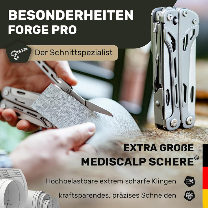 TREKLINE Premium Multitool Werkzeug [rostfreier Edelstahl] Survival Multifunktionsmesser perfektes C