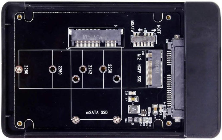 Xiwai Combo M.2 NGFF B-Key & mSATA SSD auf USB Typ-C Konverter Gehäuse mit Schalter