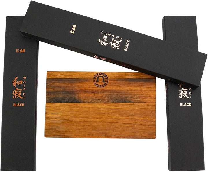 Kombatibel Kai Wasabi Black Messerset 3 ultrascharfe Officemesser/Allzweckmesser/Kochmesser + Schnei